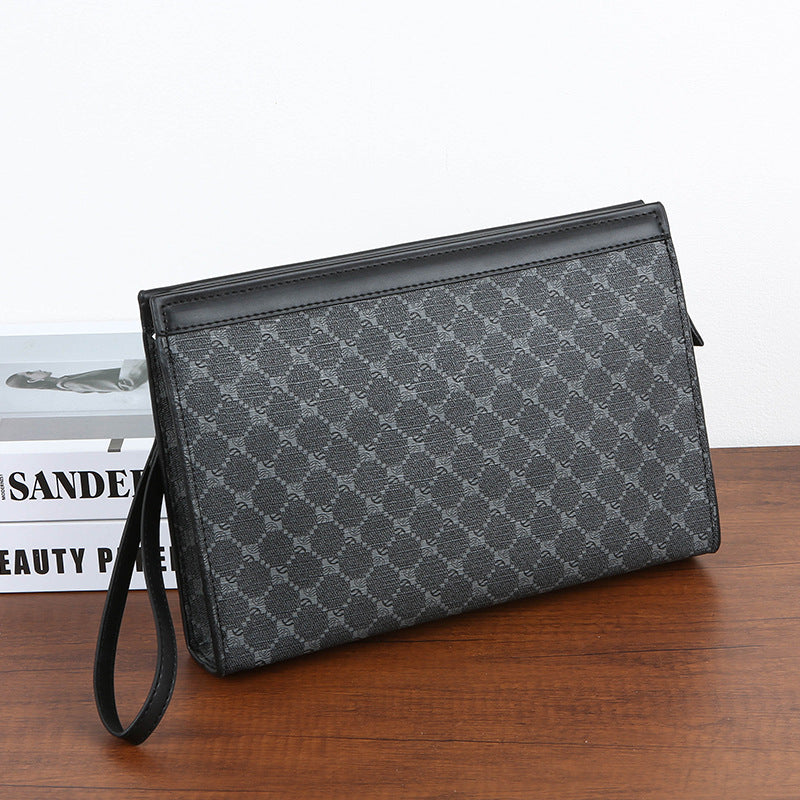 Men's Woven Wash Large Capacity Business Soft Men's Clutch