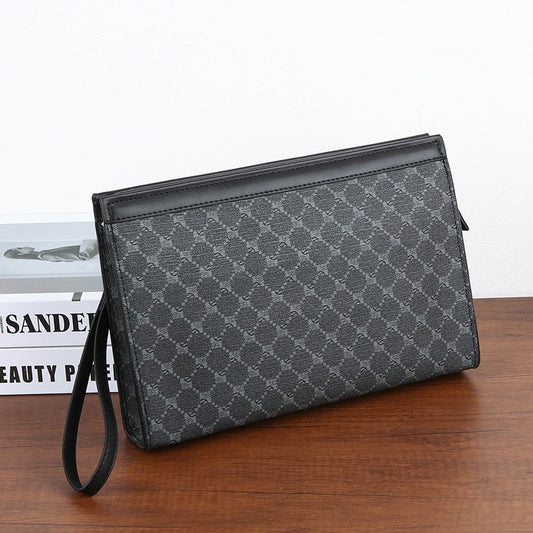 Men's Woven Wash Large Capacity Business Soft Men's Clutch