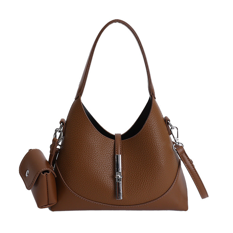 Women's Spring Korean Style Niche Contrast Color Lazy Temperament Bags