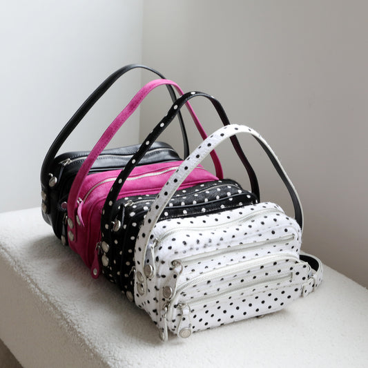 Popular Women's Design Zipper Leather For Small Square Bag
