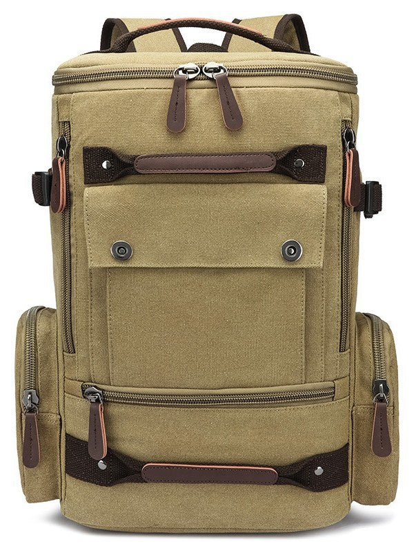 Classy Popular Men's Canvas Rivet Trendy Leisure Backpack