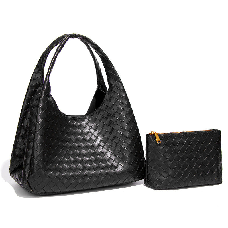 Women's Embossed Woven Fashion Large Capacity Commuter Bags