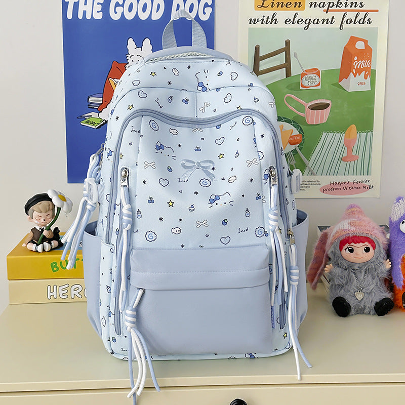 Cute Wild Korean Style Large Capacity Good-looking Bow Leisure Backpack