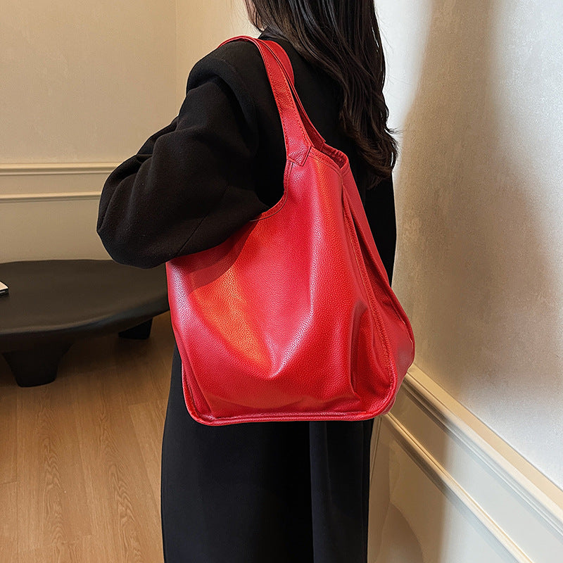 Pure Color Fashion Niche Food Basket Women's Messenger Bag