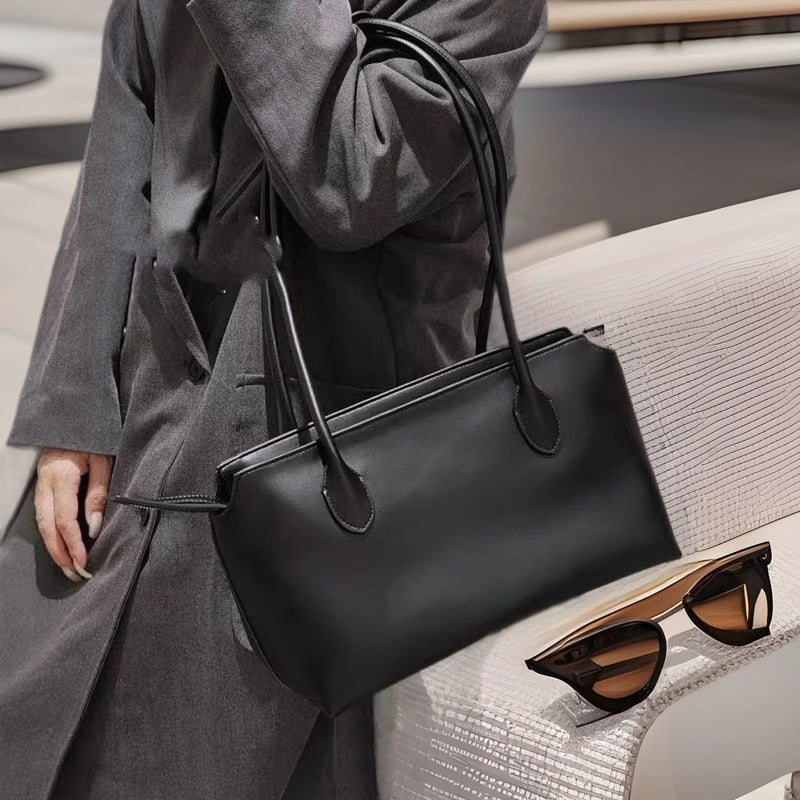 Genuine Leather Kendall Minimalist High-grade Large Women's Shoulder Bag