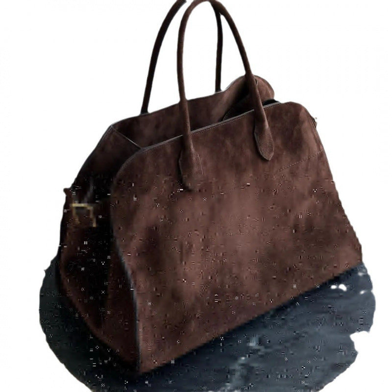 Classy Suede Cowhide Commuter Texture Leather Bags