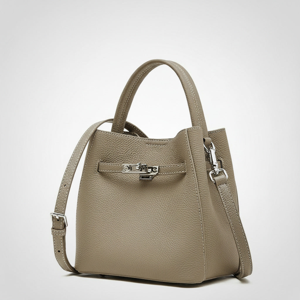 Women's Genuine Leather Vegetable Basket First Layer Women's Handbag