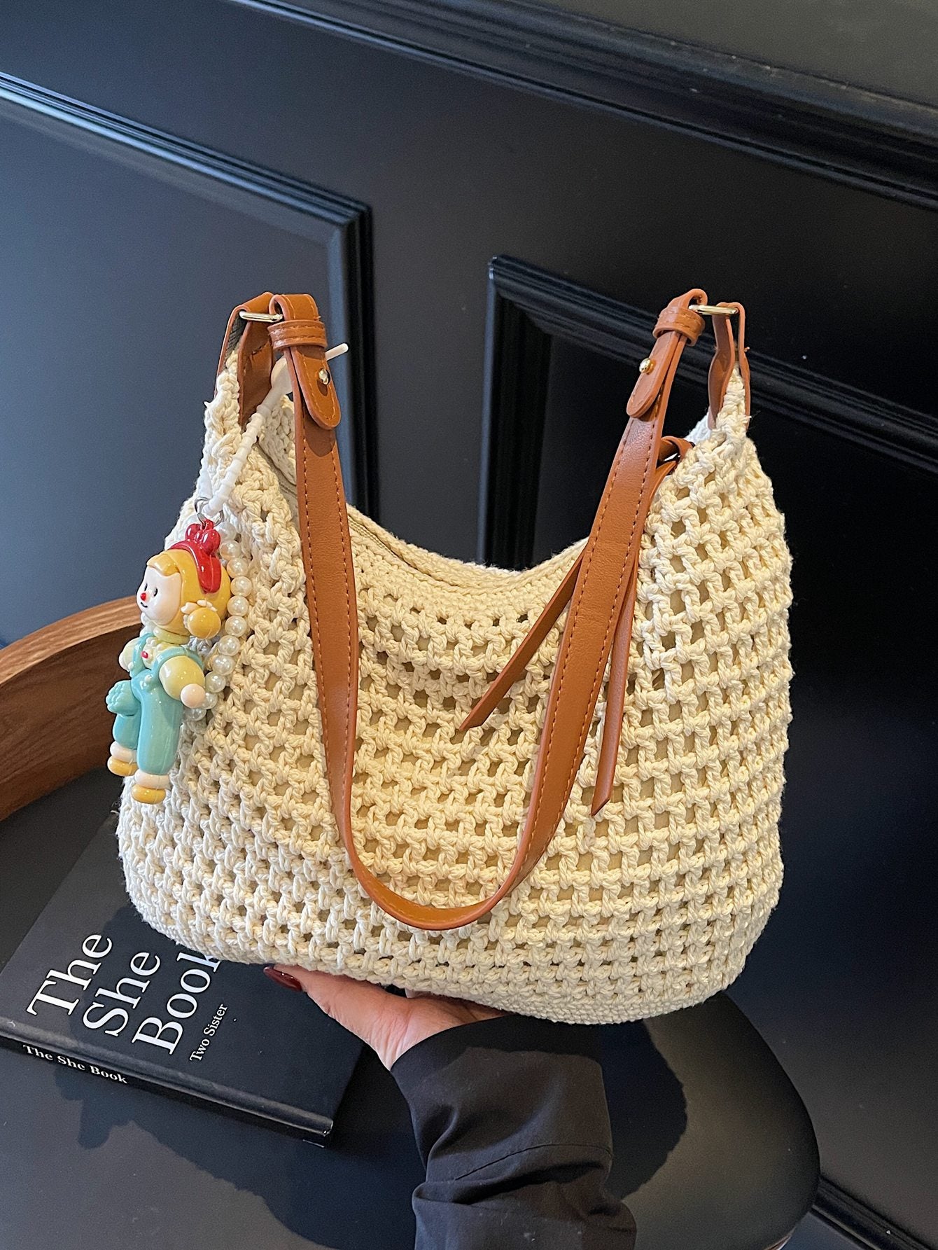 Women's Cotton Braided Summer Leisure Commute Seaside Shoulder Bags