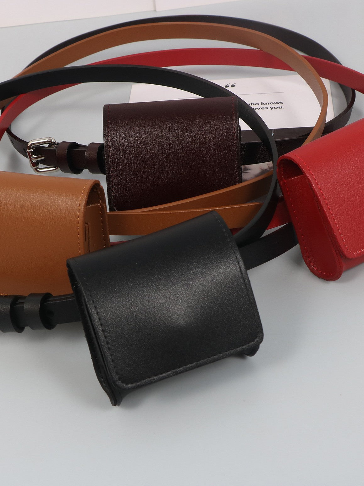 Leather Popular Steamed Bun With Can Hold Earphone Women's Chest Bag, Fanny Pack