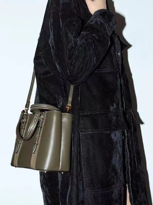 Women's Black Mini City Portable Versatile Double Women's Shoulder Bag