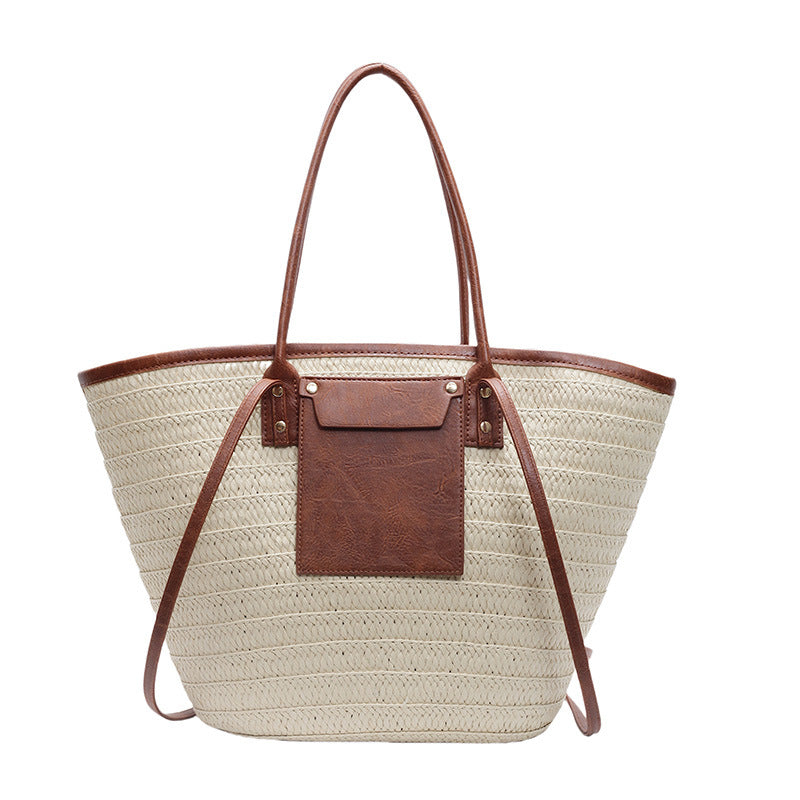 Women's Beach Straw Woven Large Capacity Totes Tote Bag