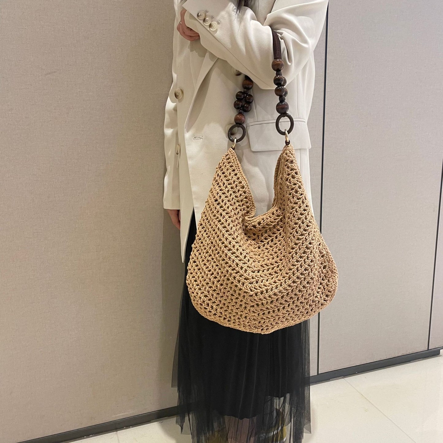 Large Capacity Female Underarm Woven Fashion Women's Shoulder Bag