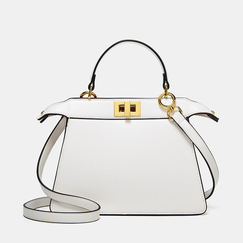 Women's Fashionable Simple Solid Color Kelly Elegant Lady Women's Handbag