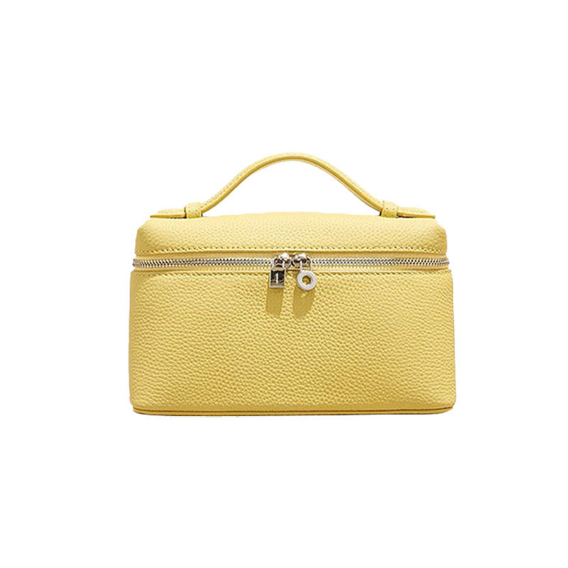 Women's Lunch Box Genuine Leather Portable Pouch Light Women's Shoulder Bag