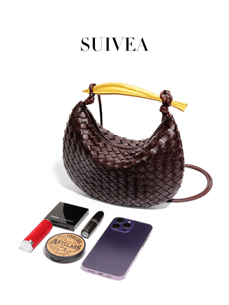 Women's High-grade Sardine Fashionable Hand-woven Dumpling Simple Handbags