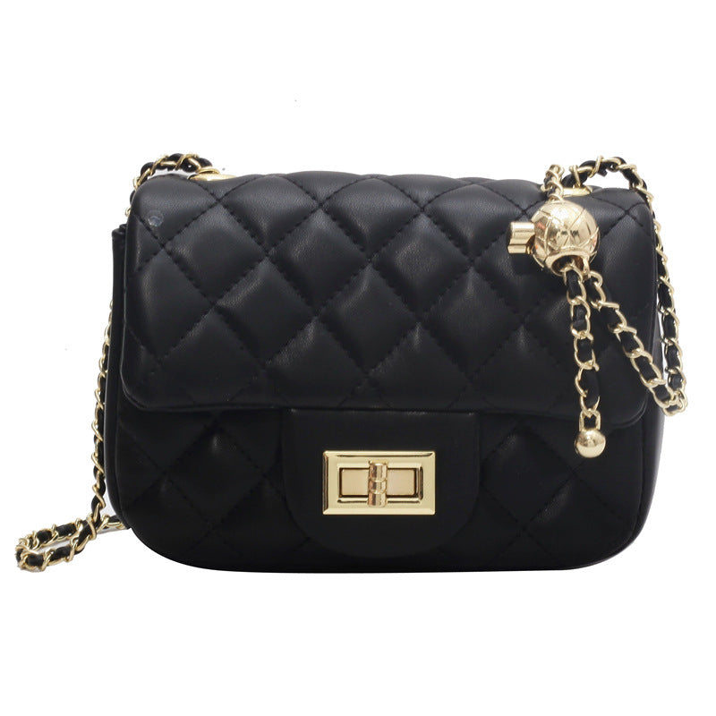 Women's Rhombus Embroidery Thread Pouch Summer Trendy Fashion Small Square Bag