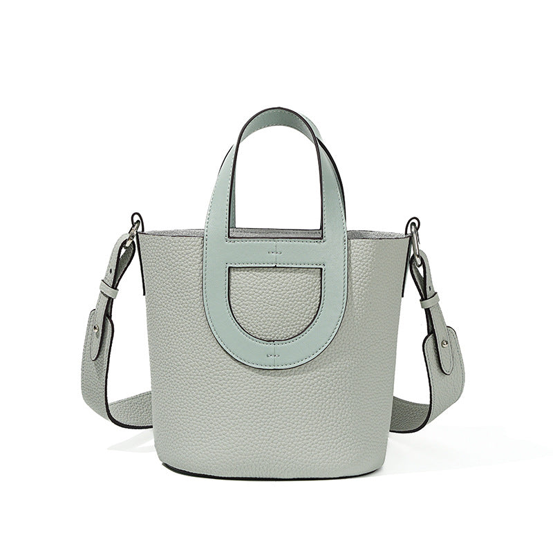 Women's Layer Cowhide Genuine Leather Versatile Niche High Women's Handbag