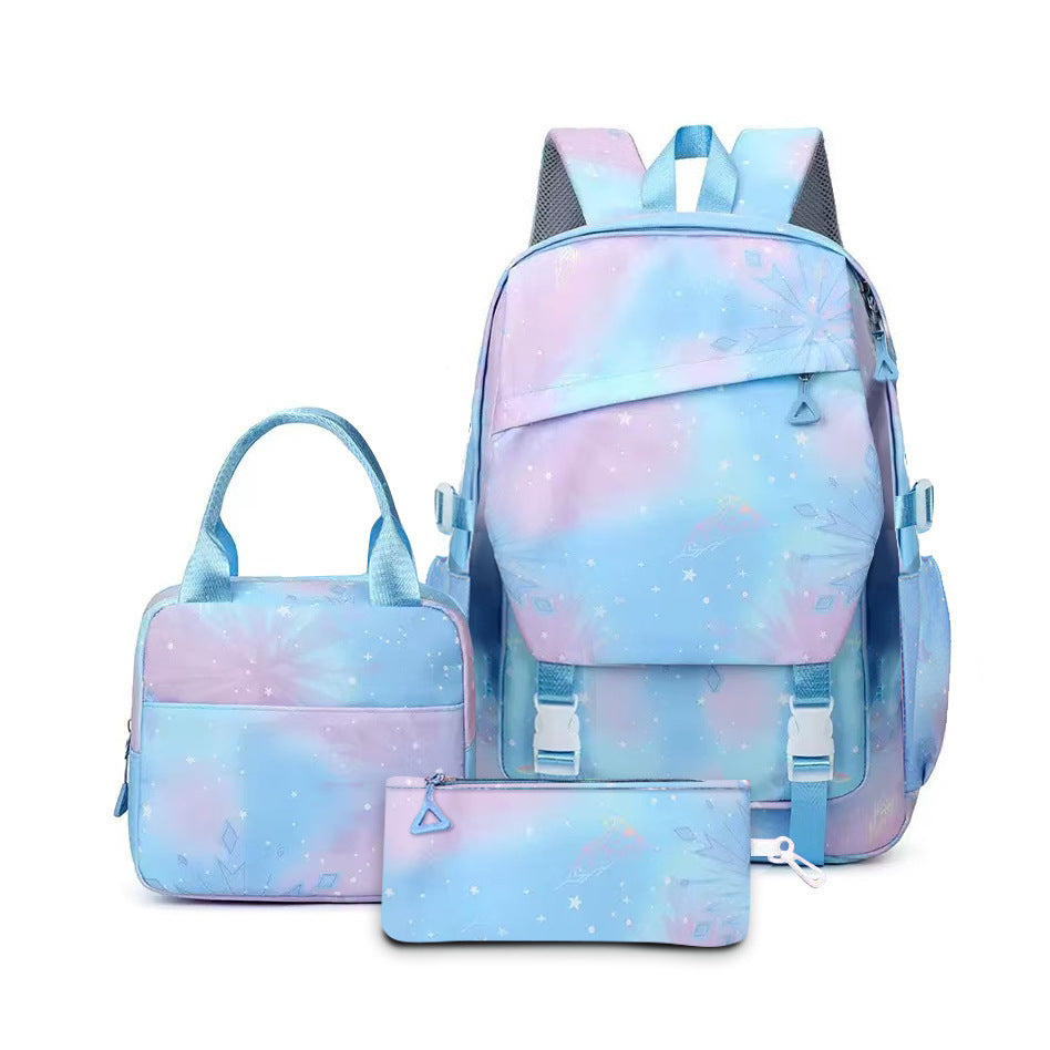 Korean Style Cartoon Three-piece Lunch Drawing Primary School Bag