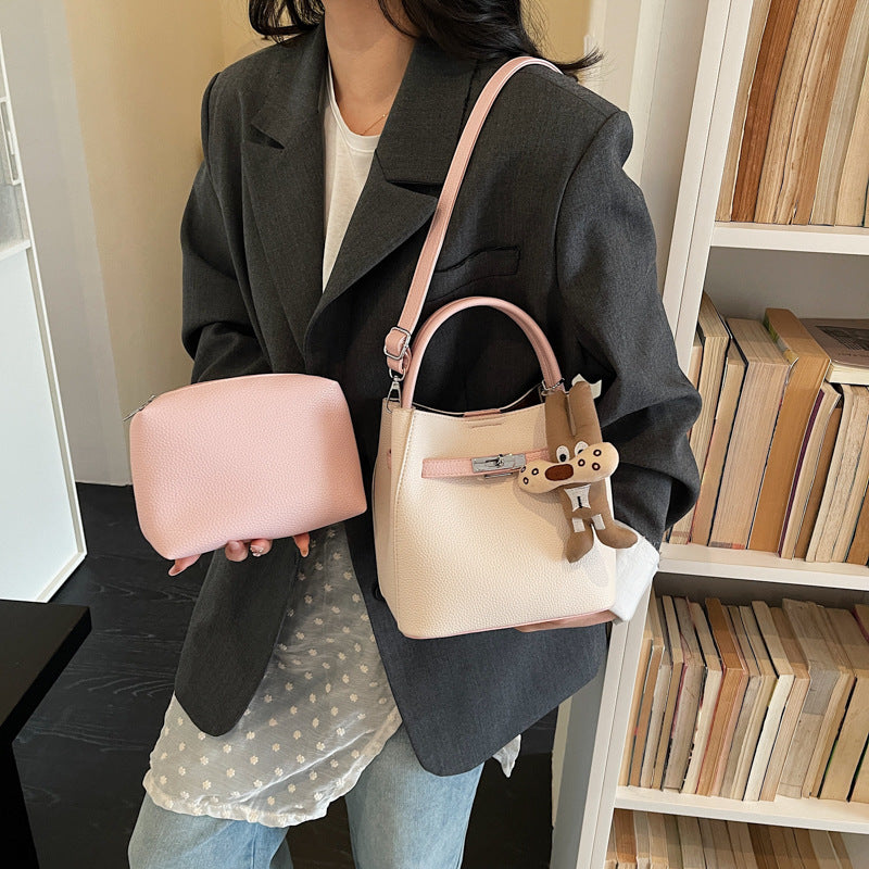 Classic Korean Style Trendy Portable Versatile Bucket Bag