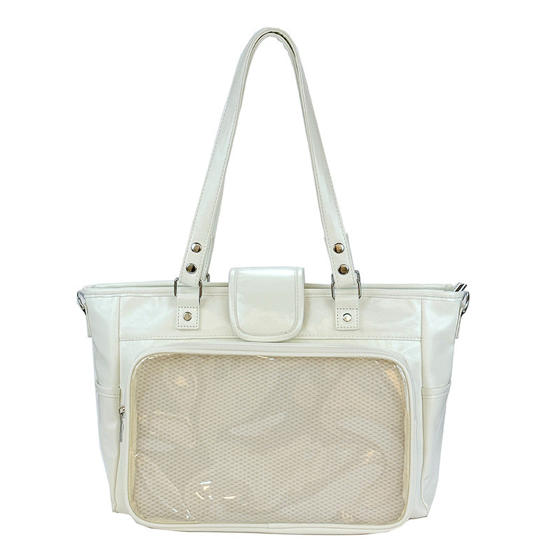 Person Cartoon Large Capacity Totes Collection Bracket Women's Shoulder Bag