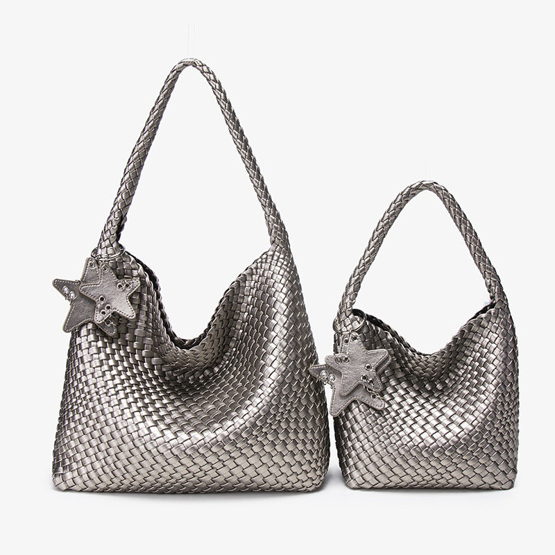 Women's Woven Fashion Large Capacity Pendant Tote Bags