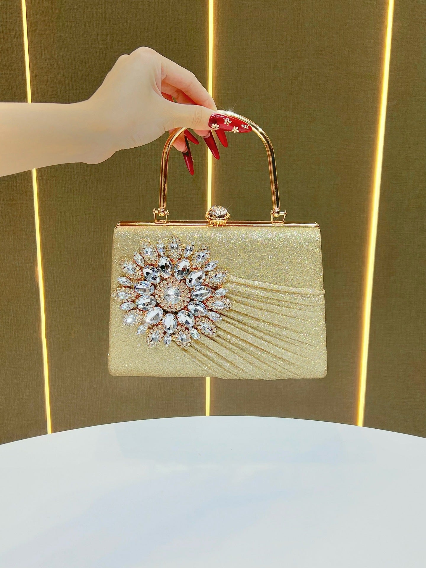 Stylish Women's Niche Diamond Banquet Fashion Dinner Bag