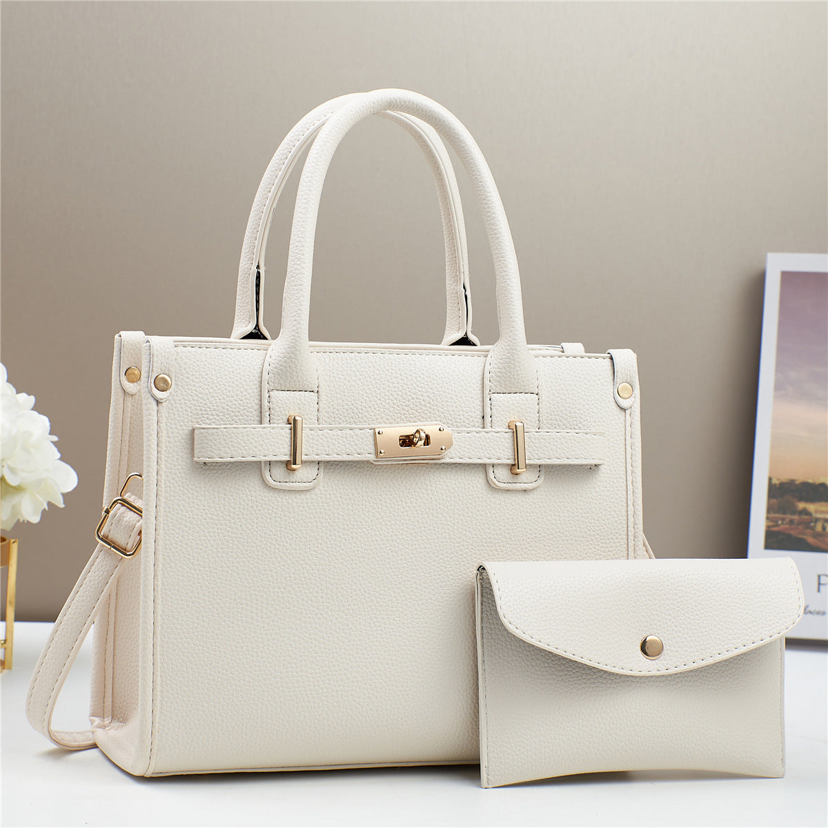 Women's Elegant Grandma Large Capacity Soft Leather Women's Handbag