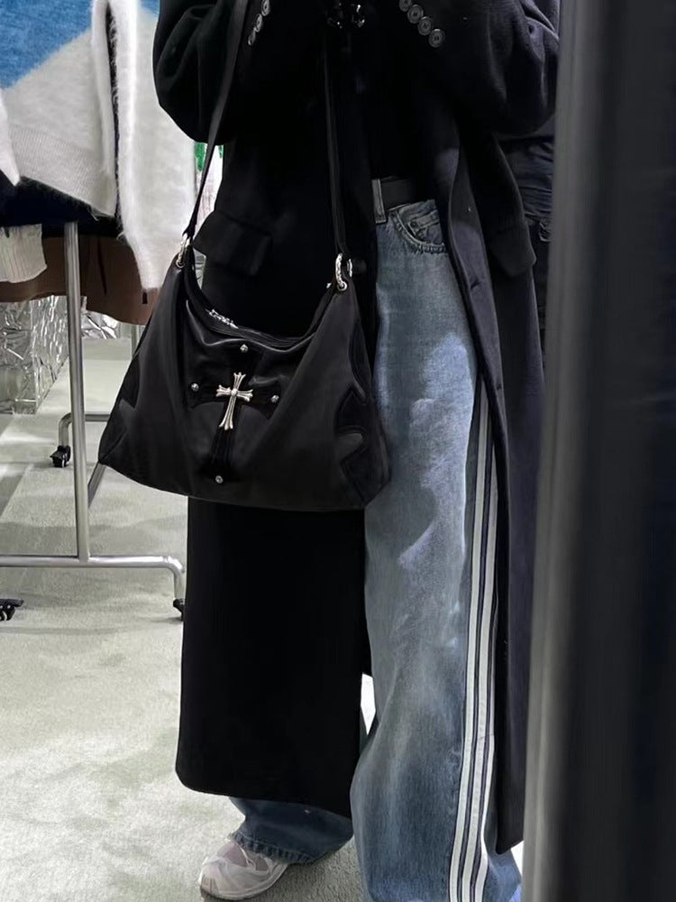 Niche Advanced Cross Retro Big Large Capacity Commuter Women's Messenger Bag