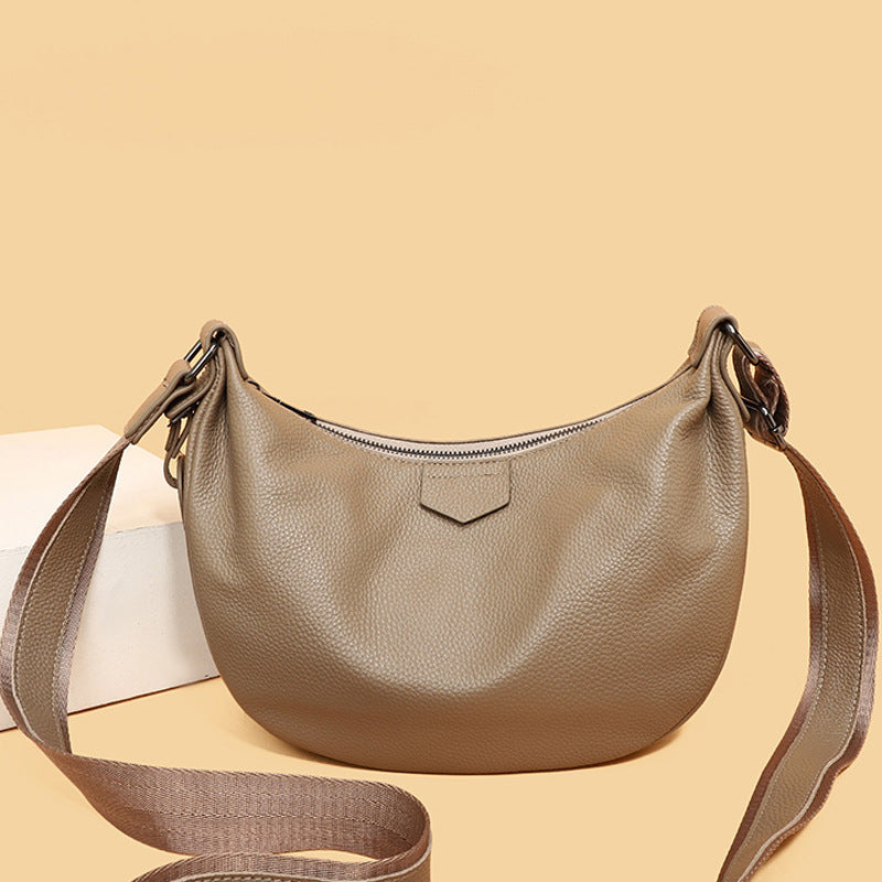Women's Leather Commuter Large Capacity Dumpling High-grade Women's Messenger Bag