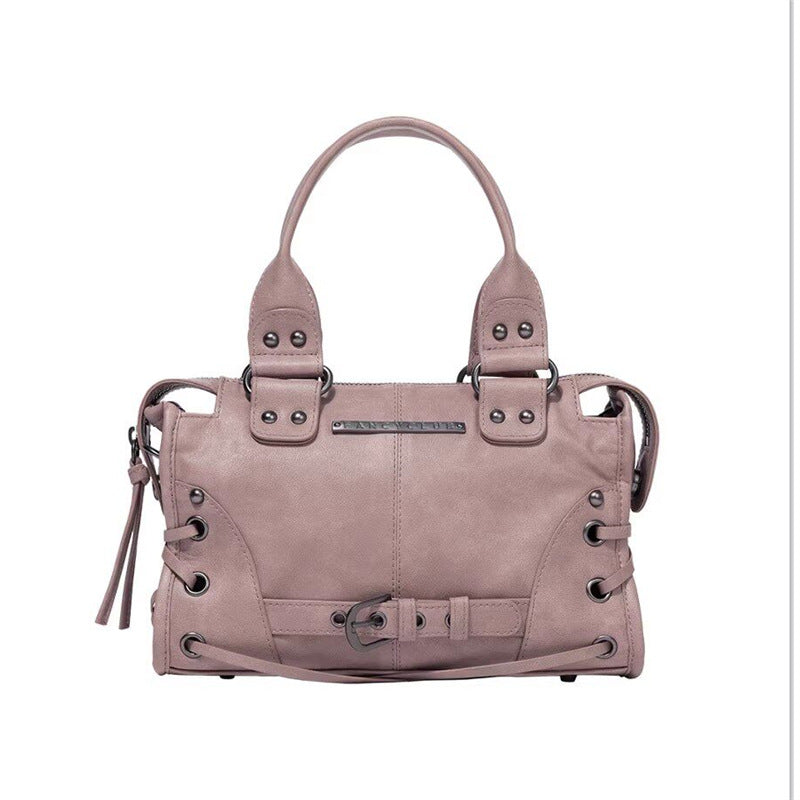 Trendy Niche Locomotive Style Large Capacity Women's Shoulder Bag