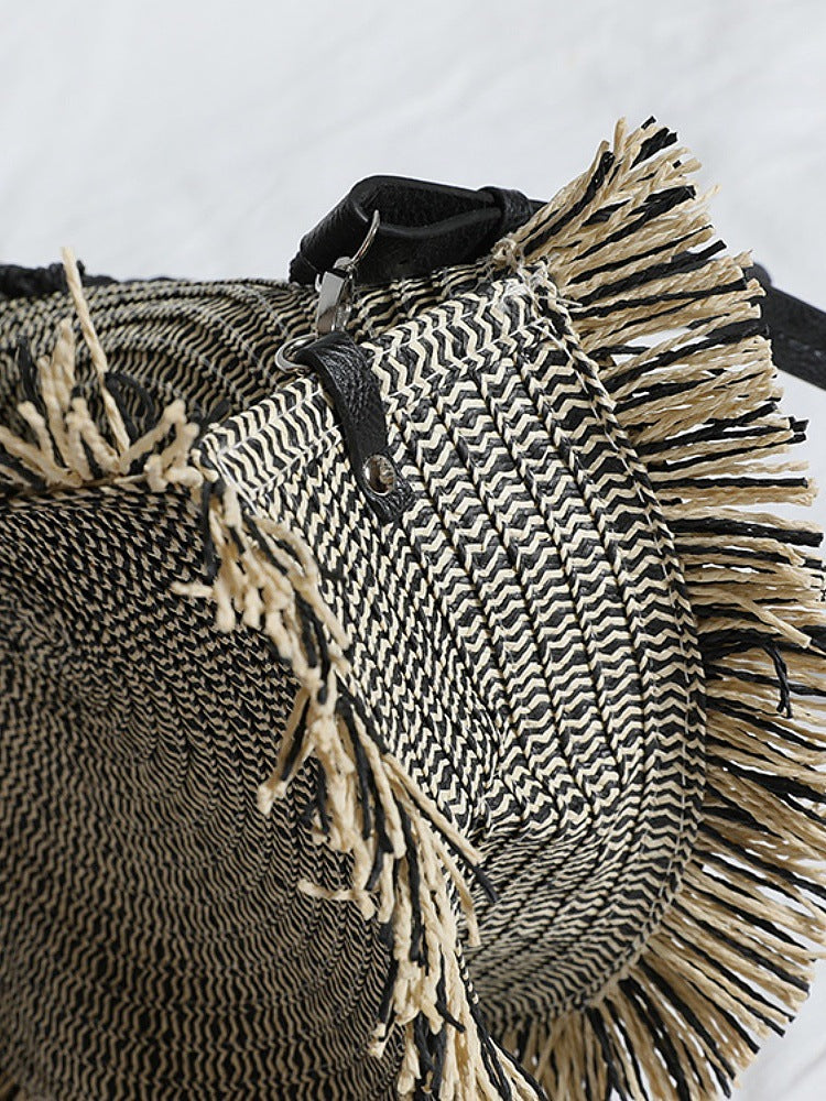 Style Popular Woven Portable Handmade Without Women's Shoulder Bag