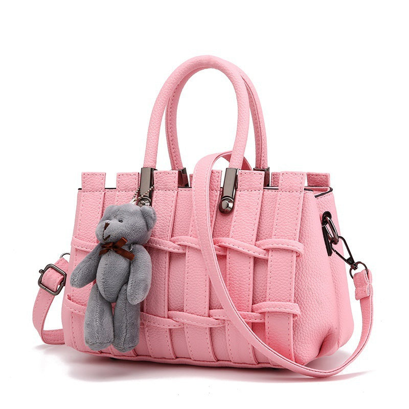 Women's Leather Korean Style Trendy Woven Bags
