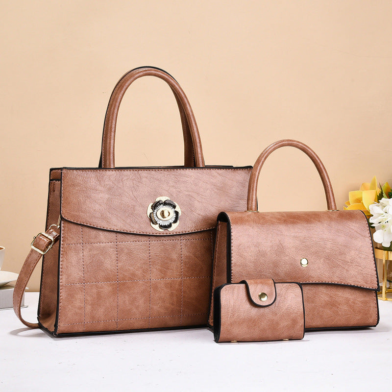 Casual Graceful Popular Women's Textured Three-piece Handbags