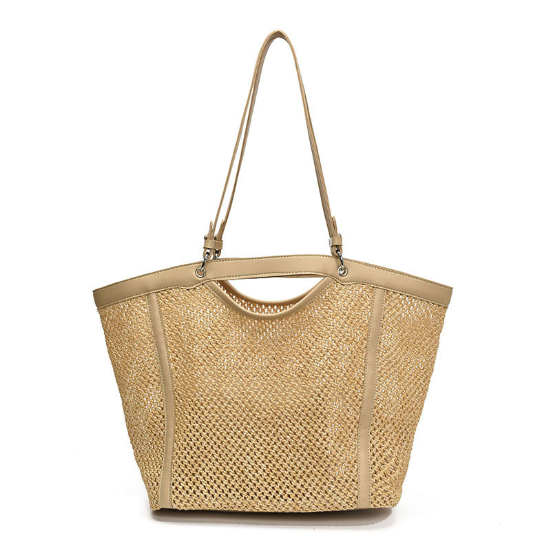 Women's Large Capacity Straw Idle Style Portable Bags