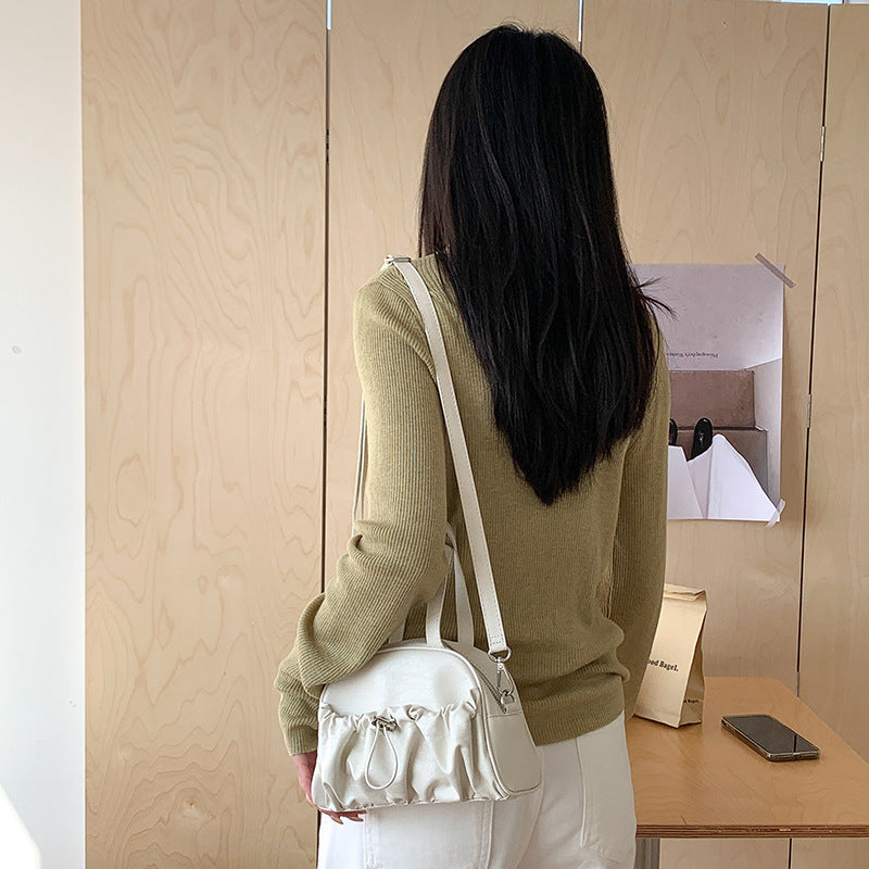 Women's Large Capacity Design Pleated Korean Fashion Handbags