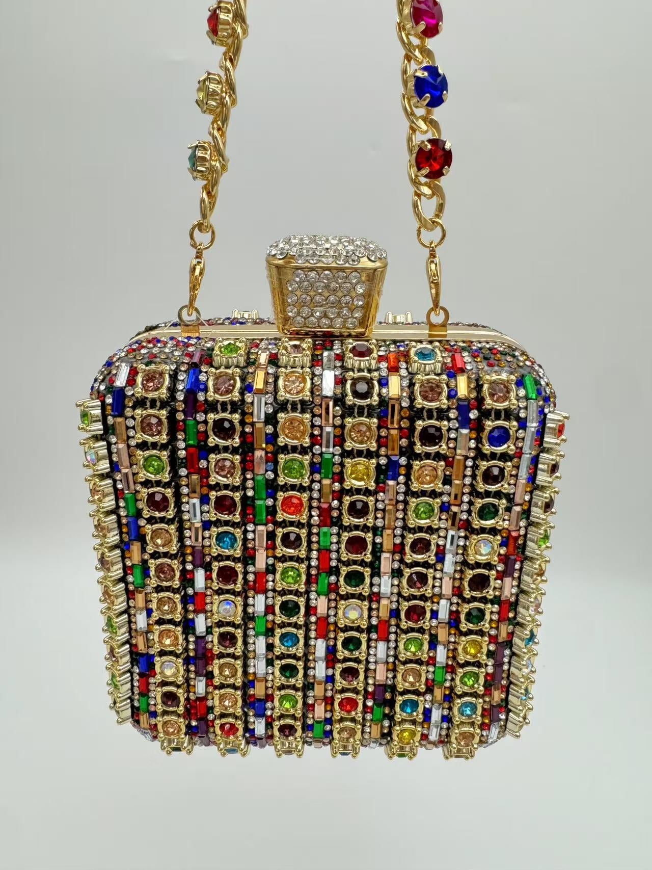 Handmade Chain Rhinestone Full Diamond Portable Dinner Bag