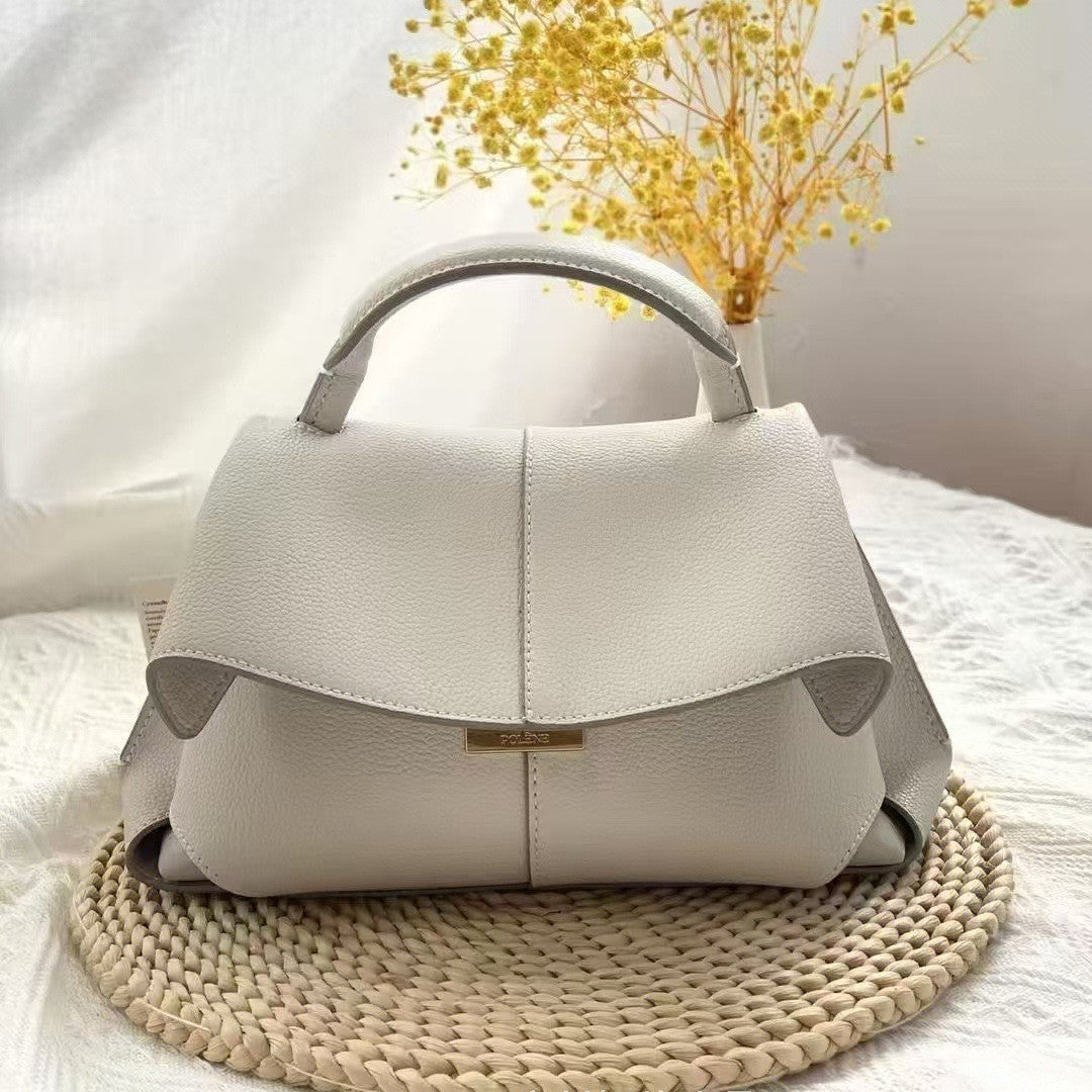 Women's French Smile Niche Genuine Leather High-grade Women's Messenger Bag
