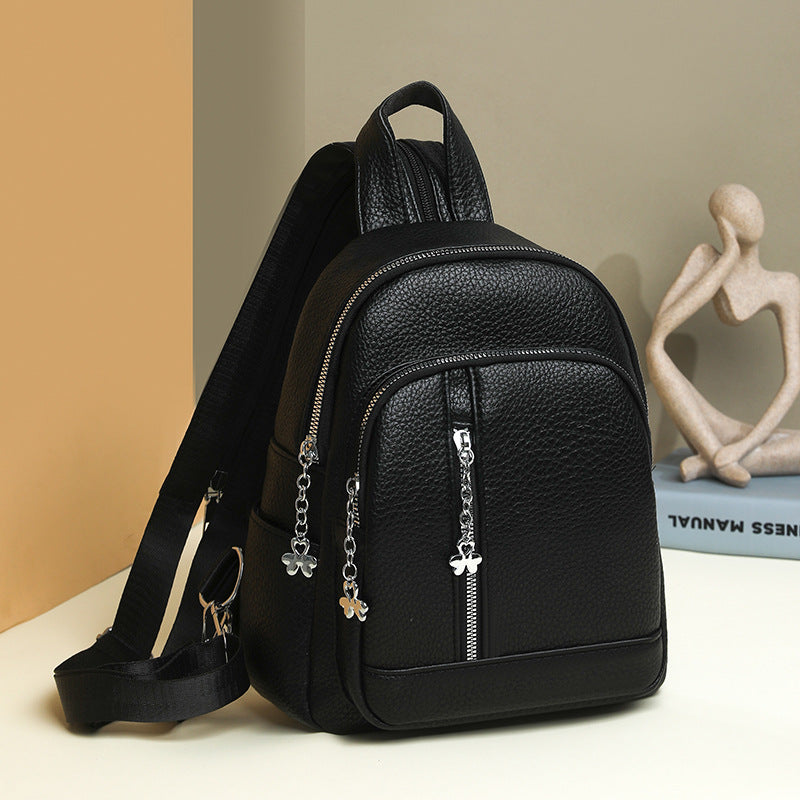 Elegant Graceful Soft Leather Fashion Commuter Women's Chest Bag, Fanny Pack