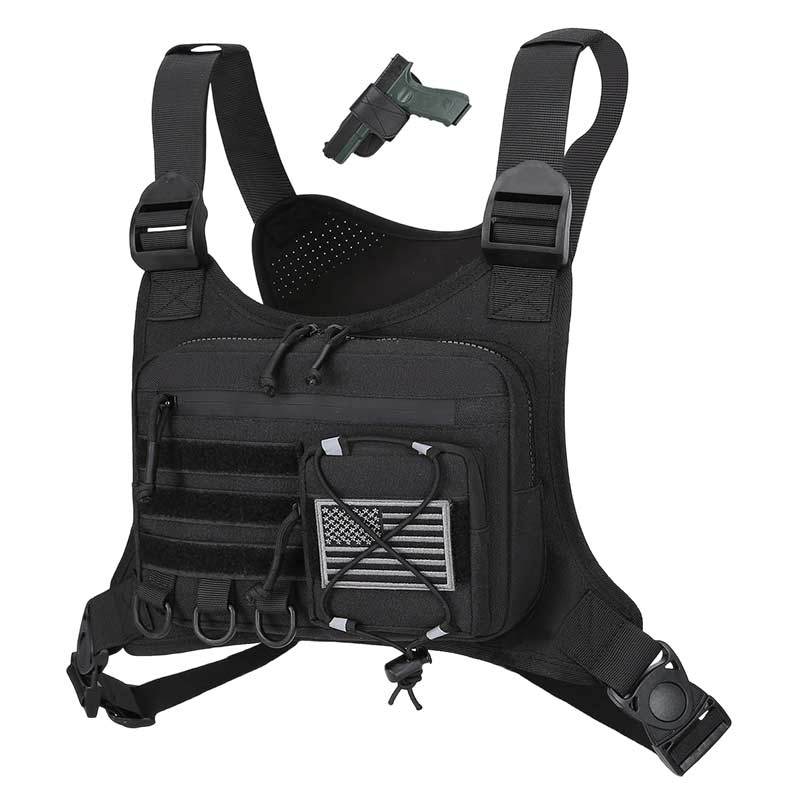Vest Riding Adjustable Permeable Pneumothorax Jacket Mountain Climbing, Hiking Bag