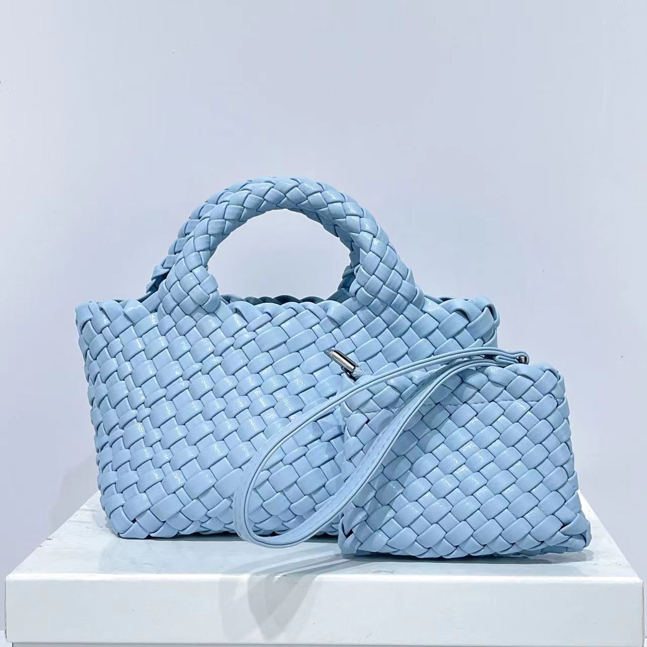 Women's Trendy Chain Mother Hand-woven Vegetable Basket Women's Handbag