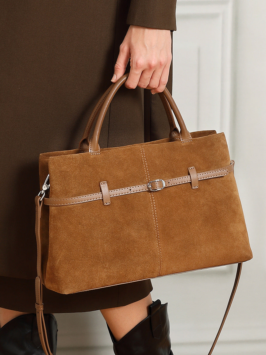 Women's Large Suede Matte Leather Capacity Loose Women's Messenger Bag