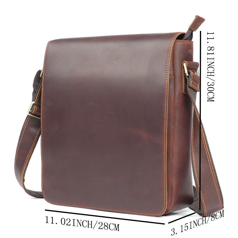 Men's Leather Portable Retro Textured Collection Men's Shoulder Bag