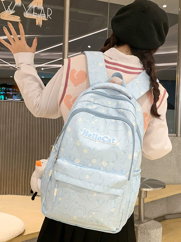 Spine Protection Burden Reduction Good-looking Junior High Large College Student Schoolbag
