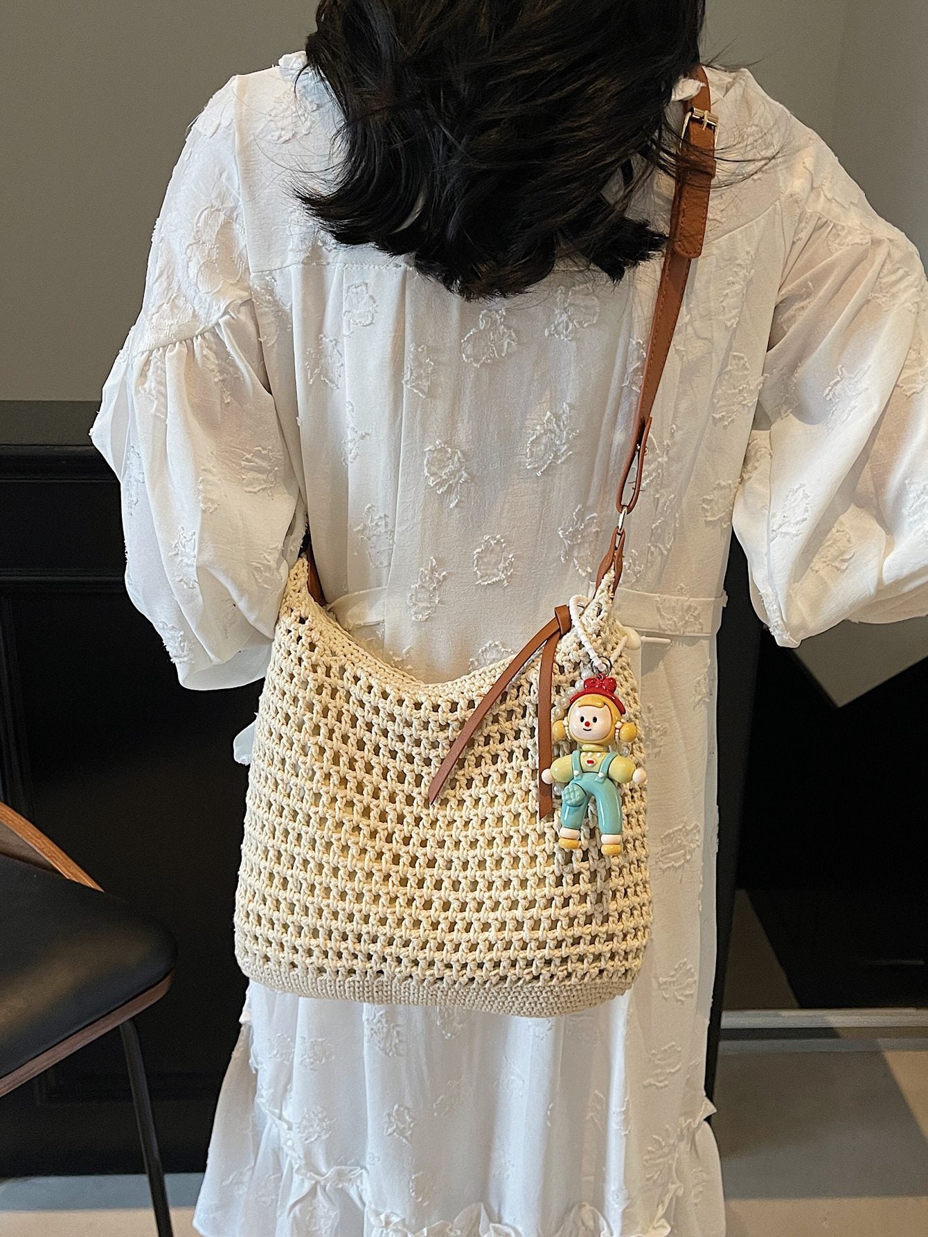 Women's Cotton Braided Summer Leisure Commute Seaside Shoulder Bags