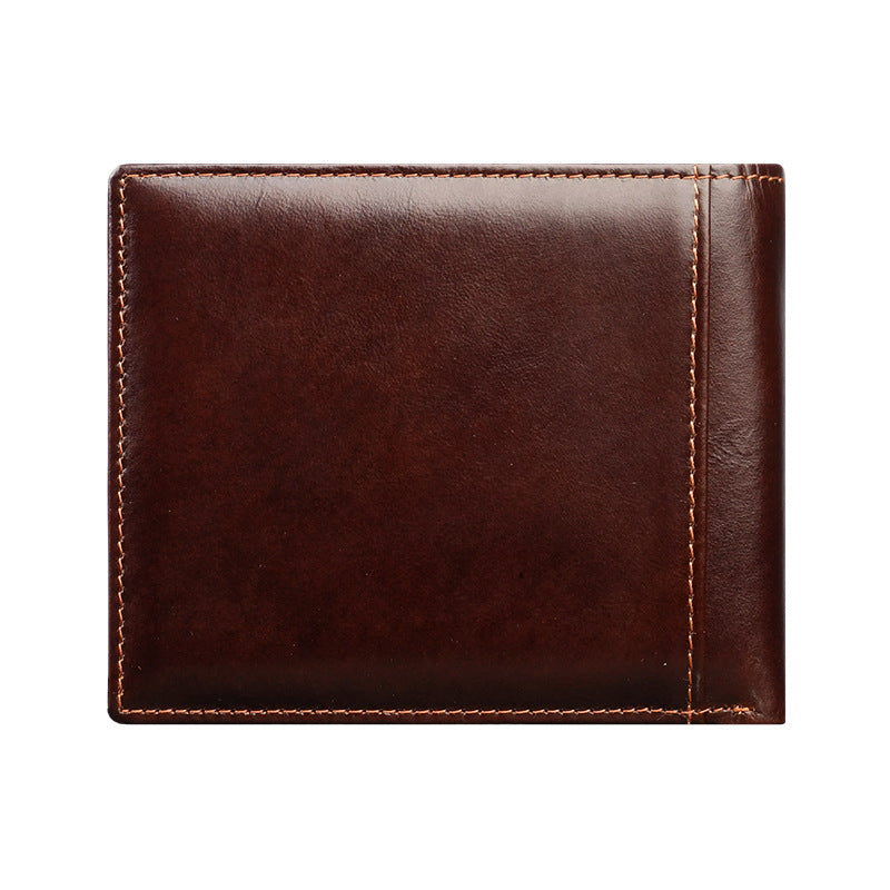 Women's & Men's Cowhide Short With Pocket Trendy Multi Men's Wallet
