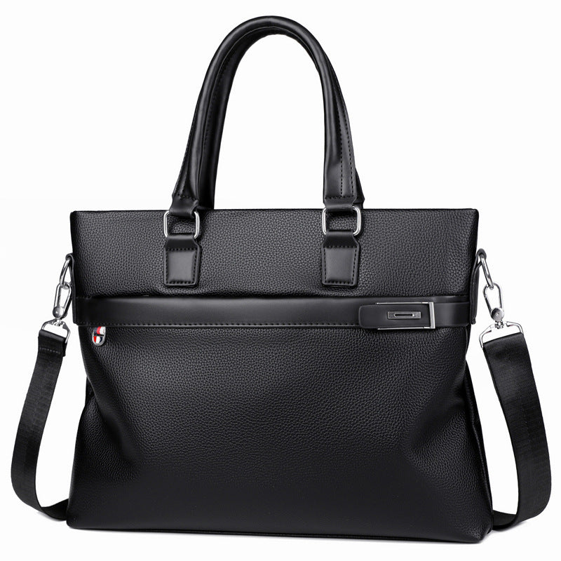 Men's Business Leather Computer Large Capacity Men's Bags