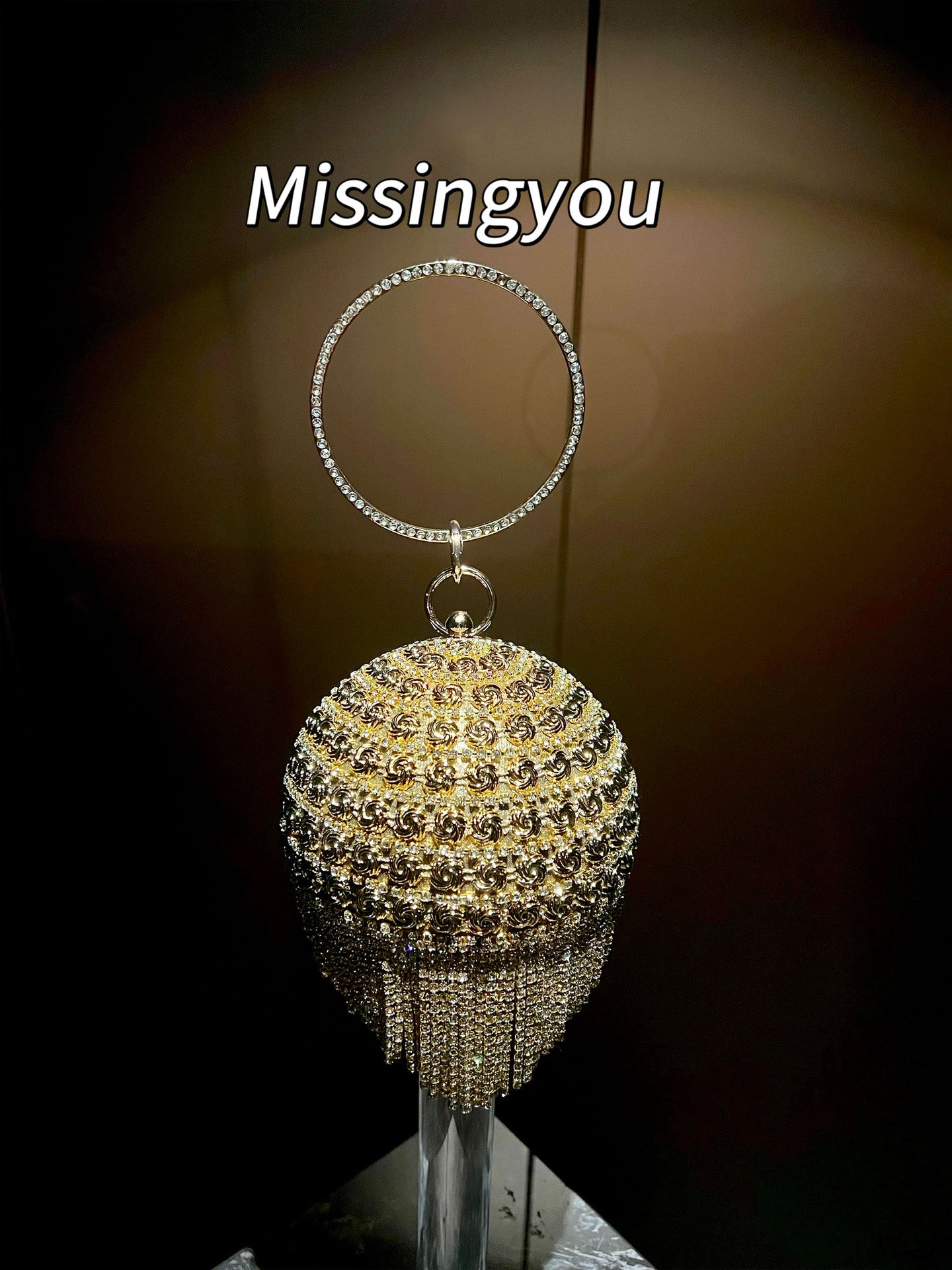Women's Fashion Ball Banquet Diamond Tassel Clutch Handbags