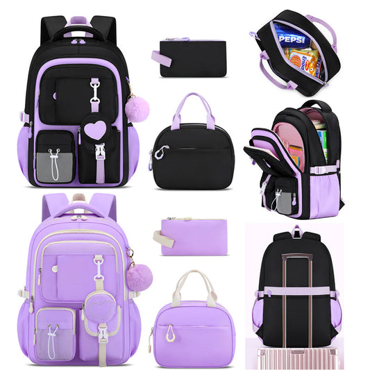 Protection Lightweight Burden Alleviation Large Capacity Cute Junior Primary School Bag
