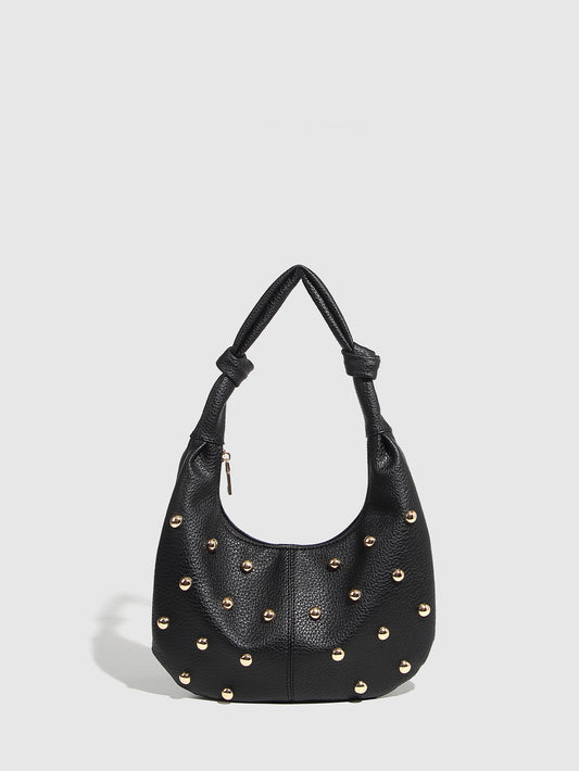 Women's Simple Metal Sense Large Capacity Personality Rivets Women's Shoulder Bag