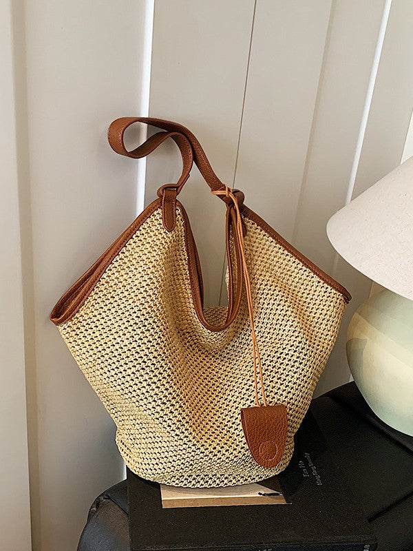 Beach Vacation Large Capacity Straw Lightweight Korean Handbags